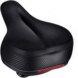 TONBUX Most Comfortable Bicycle Seat, Bike Seat Replacement with Dual Shock Absorbing Ball Wide Bike Seat Memory Foam Bicycle Seat with Mounting Wrench