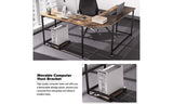 Dripex Corner Computer Desk, L Shaped Corner Gaming Desk for PC with CPU Stand