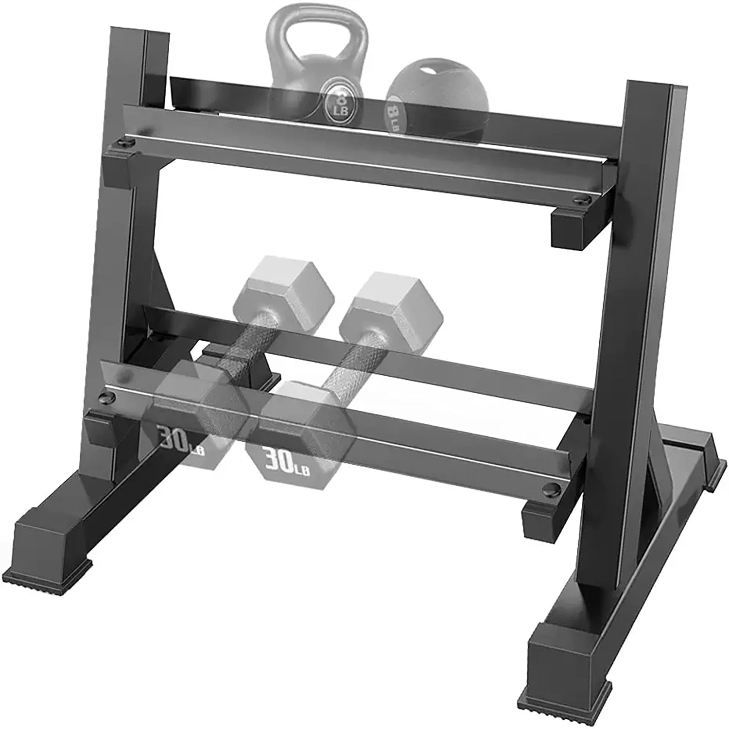 WEALLNERSSE Adjustable 2 Tier Dumbbell Rack with Reverse Installation CounponYoleo
