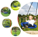 Dripex Nest Swing Children's Swing Tree Swing Seat Round swing for Outdoor Backyard Garden, Oxford, Blue, Up to 150 kg, 100 CM