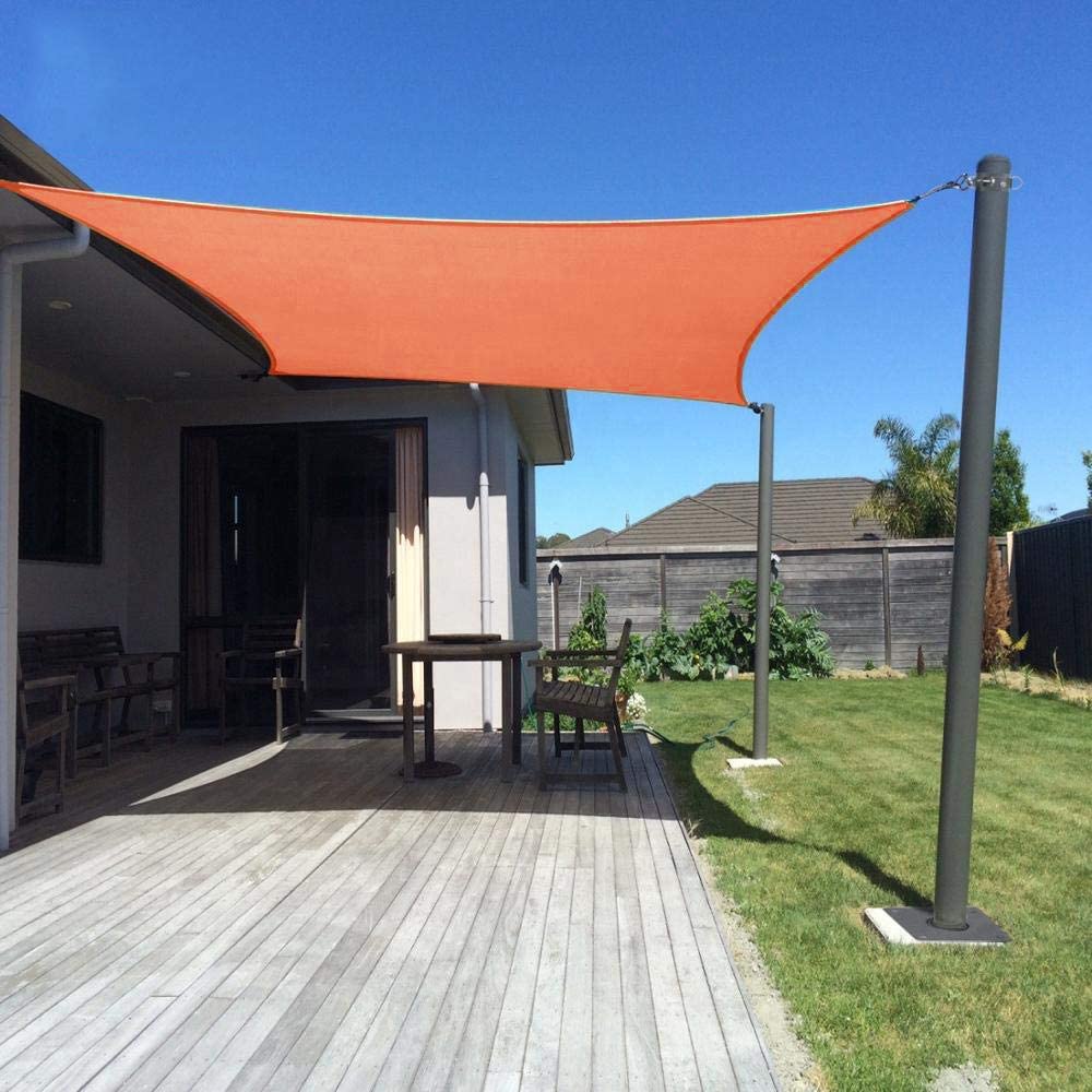 Sun Shade Sail Waterproof Rectangle Canopy,PES Polyester 95% UV