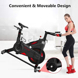 Dripex Magnetic Resistance Indoor Exercise Bike (NEW Upgraded Version), Super-Silent, 330 LBS Capacity, LCD Monitor, Pulse Sensor, Bottle Holder