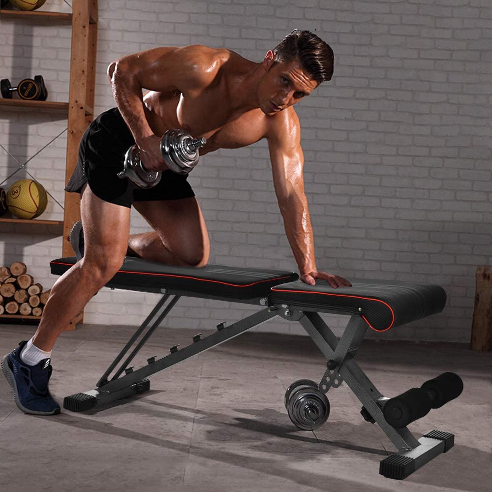 Yoleo Adjustable Weight Bench - 660LB Capacity Foldable Workout Bench For Home Gym