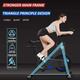 Dripex Magnetic Resistance Indoor Exercise Bike (2022 Upgraded Version), Super-Silent, Capacity 300 LBS, LCD Monitor, Pulse Sensor, Bottle Holder