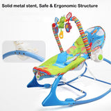 Baby Bouncer Soothing Vibration Rocker Cradle, Swing and Seat Chair Set, Soft Musical, Toys, Adjustable Recline Positions, Suit for Infant to Toddler