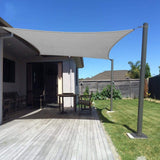 Sun Shade Sail Waterproof Rectangle Canopy,PES Polyester 95% UV Block Shade Cover Sunscreen Awning with Free Rope for Patio Party Backyard