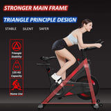 Dripex Magnetic Resistance Indoor Exercise Bike (NEW Upgraded Version), Super-Silent, 330 LBS Capacity, LCD Monitor, Pulse Sensor, Bottle Holder