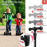 TONBUX Kids Scooter Age 3-12, Foldable Toddler Kick Scooter with 4 Adjustable Heights, Flashing 3-Wheels, Lean to Steer, Kids Balance Exercise