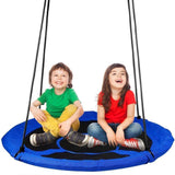 Dripex Nest Swing Children's Swing Tree Swing Seat Round swing for Outdoor Backyard Garden, Oxford, Blue, Up to 150 kg, 100 CM