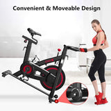 Dripex Indoor Cycling Magnetic Resistance Exercise Bike (2022 Upgraded Version), Ultra-Silent, Heavy Duty Flywheel, Capacity 330 LBS, LCD Monitor, Pulse Sensor, Water Bottle Holder