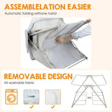 Portable Playard with Bassinet Insert for Babies Activity Indoor Outdoor Onasti Playpen with UPF Sunshade Folding Compact for Family Travel Beach Light Grey Themed