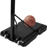 Adjustable 2.45M-3.05M Portable Basketball Hoop Net Set Professional Outdoor Basketball Stand Netball Post with Wheels for Adjults and Children