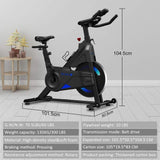 Dripex Magnetic Resistance Indoor Exercise Bike (2022 Upgraded Version), Super-Silent, Capacity 300 LBS, LCD Monitor, Pulse Sensor, Bottle Holder