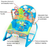 Baby Bouncer Soothing Vibration Rocker Cradle, Swing and Seat Chair Set, Soft Musical, Toys, Adjustable Recline Positions, Suit for Infant to Toddler