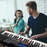 61-Key Portable Electronic Keyboard Piano for Beginners with Lighting Keys,Interactive Teaching System,3 Teaching Modes,Music Stand,Heaphones
