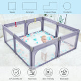 Dripex Baby Playpen Foldable Kids Safety Activity Center Indoor Outdoor Toddler Fence with Breathable Mesh Rxtra Large Play Yard for Babys Girls Babies, 150x150cm