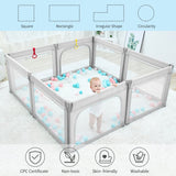 Dripex Baby Playpen 180x180cm,Foldable Kids Safety Activity Center Indoor Outdoor Toddler Fence with Breathable Mesh Rxtra Large Play Yard for Babys Girls Babies