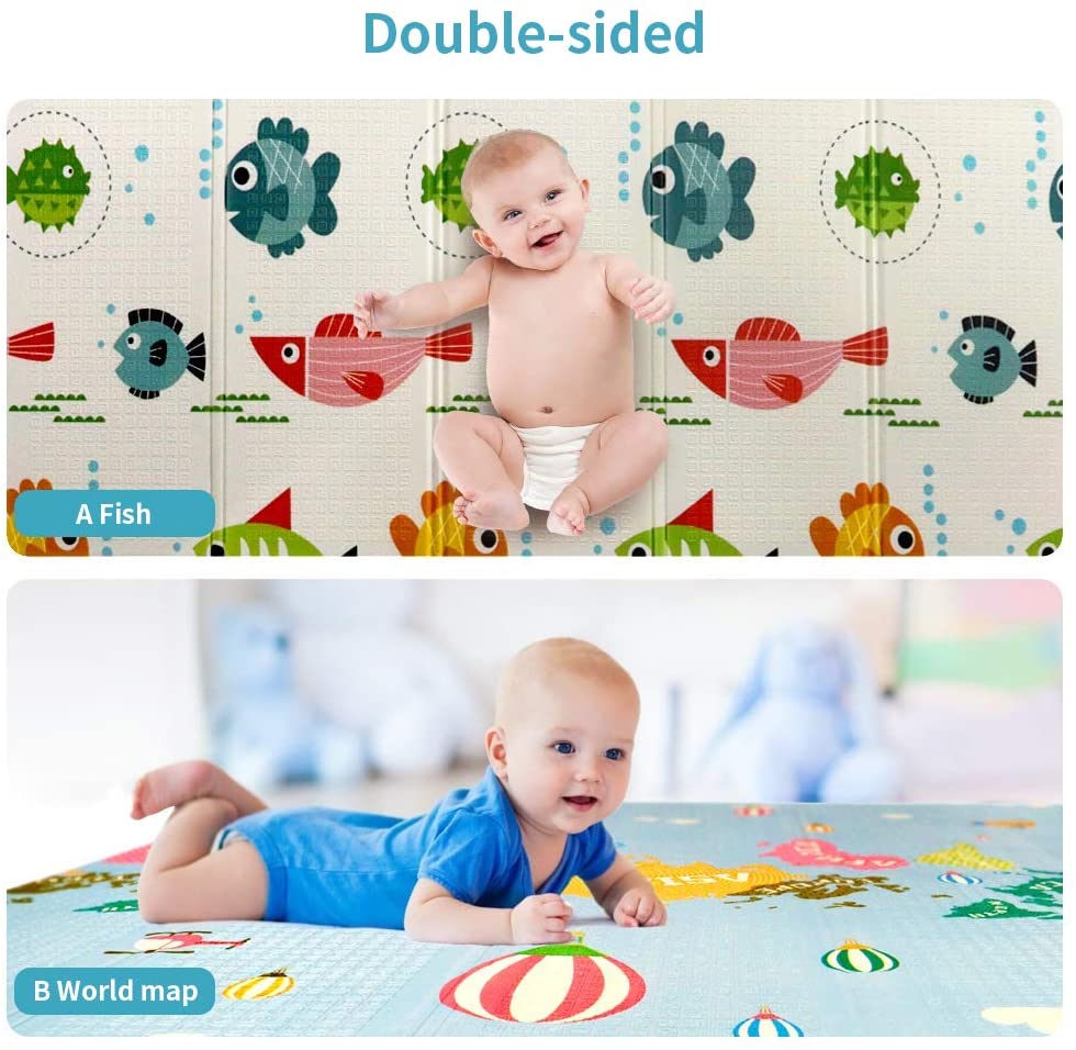 Newborn Baby Foldable Portable Tummy Time Padded Play GymMat