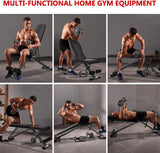 YOLEO Adjustable Gym Bench, Weight Bench Max Load 250 kg for Home Training, Adjustable Backrest