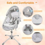Ezebaby Electric Portable Baby Swing, Adjustable Bedside Cribs, Cot Infant Bassinet with Feeding High Chair Feature, Foldable Space Saver with Music Player Timing