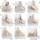 Dripex Pikler Triangle Climber with Ramp and More Than 10 Changing Play Method, Montessori X-Large Wooden Climbing Triangle Adjustable Angle with Thickened 2 Sides Slides for Toddlers Indoor Outdoor