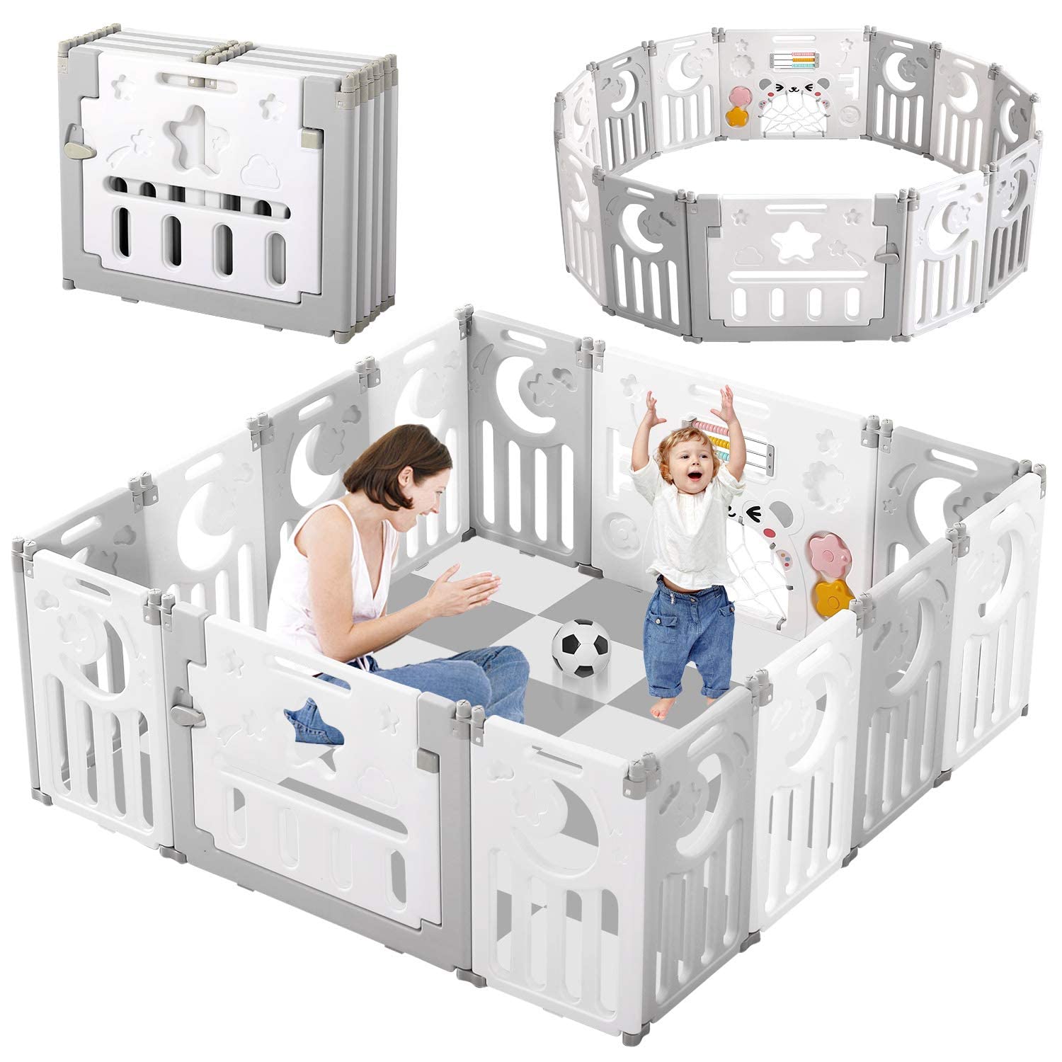 Dripex Baby Playpen, 150x200cm Playpen for Baby and Toddlers, Kids
