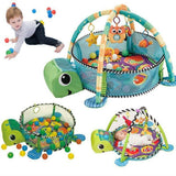 Turtle Baby Gym 3 in 1 Activity Play Floor Mat Ball Pit & Toys Babies Playmat