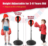Dripex Punching Bag with Stand and Boxing Gloves, Adjustable Freestanding Boxing Speed Reflex Training Ball for Adults kids, Workout Equipment for Home & Gym