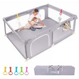 Dripex Baby Playpen, Playpens for Babies and Toddlers,Safety Kids Playard with Gate, Sturdy Baby Fence Play Area with Soft Breathable Mesh