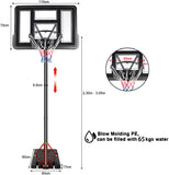 Dripex Portable 10ft Basketball Backboard Hoop