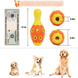 Dripex Dog Chew Toys, Tough Durable Dog Toys for Large/Medium/Small Dogs, Dog Squeaky Chew Toys, Beef/Bacon Flavor Chew Toys, Natural Rubber Interactive Dog Toys for Training/Teeth Cleaning