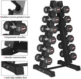 Dprodo 6 Tier Dumbbell Rack, A-Frame Dumbbell Rack Stand Holder (Steel Rack ONLY)