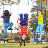 Ninja Warrior Obstacle Course for Kids - 2X50FT/2X65FT Double Ninja Slackline with Most Complete Accessories for Kids, Swing, Trapeze Swing, Rope Ladder, Obstacle Net Plus 1.2M Arm Trainer