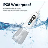 Cordless Water Dental Flosser for Teeth, Gums, Braces - Concho Teeth Cleaner, IPX8 Waterproof, 360° Dental Care Oral Irrigator for Travel & Home, with 6 Jet Tips 8+4 DIY Modes, 300ML Water Tank