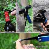 Dripex Multitool Camping Gear - 16 in 1 Emergency Survival Gear for Outdoor Camping Hiking, Gifts for Men Dad Husband Boyfriend, Escape Tool with Hammer, Axe, Plier, Knife, Bottle Opener etc