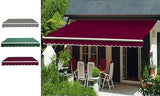 iropro DIY Patio Retractable Manual Awning, Garden Sun Shade Canopy Gazebo, Anti-UV and Waterproof Folding Awning with Fittings and Crank Handle (2.5 * 2M,)