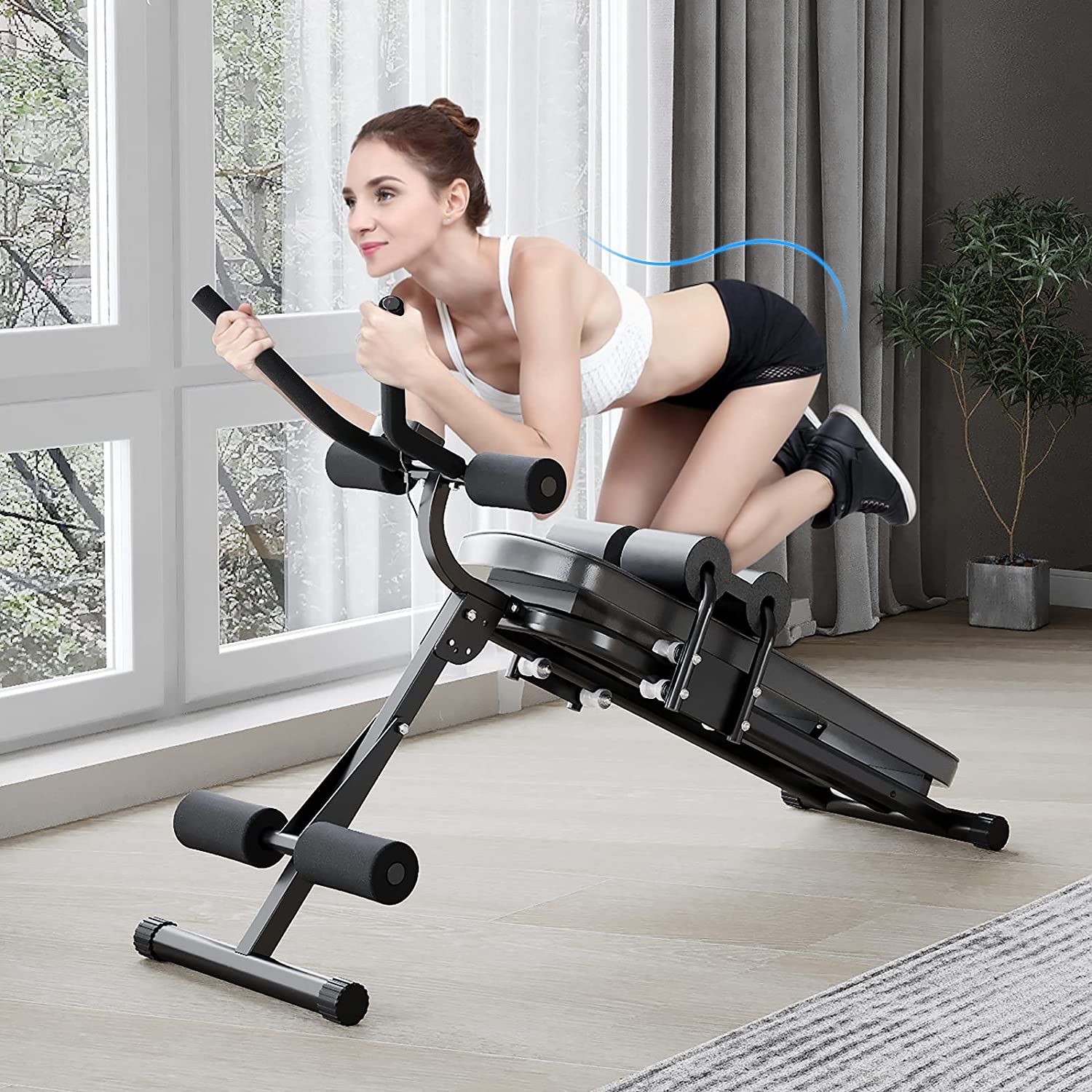 Ab Workout Machine with LCD Display Abdominal Fitness
