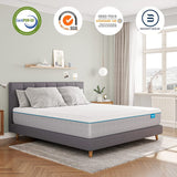 Vesgantti Mattress Innerspring Hybrid Mattress with Memory Foam | 9-Zone Pocket Spring Full Size Mattress with Washable Cover | Ag+ Infusion | Medium Firm Feel | Mattress in a Box