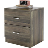 Dripex Nightstand with 2 Drawers, Bedside Table Bedroom End Table Sofa Side Table Storage Cabinet Living Room Furniture