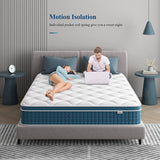 Koorlian Hybrid Innerspring Mattress in a Box,Cool Comfort Mattress with Breathable Memory Foam and Pocket Spring