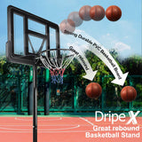 Dripex Portable 10ft Basketball Backboard Hoop