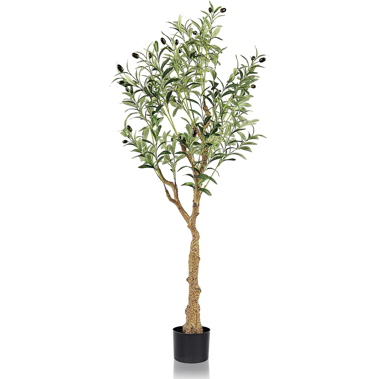 4FT Artificial Olive Tree Faux Tree with Lifelike Olive Leaves for Home  Decor