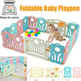 8+2 Panel Baby Playpen Plastic Foldable Kids Safety Play Yard Indoor Outdoor Toy