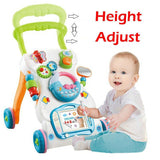 Interactive Baby Walker 3 in 1 First Steps Push Along Bouncer Activity Music Toy